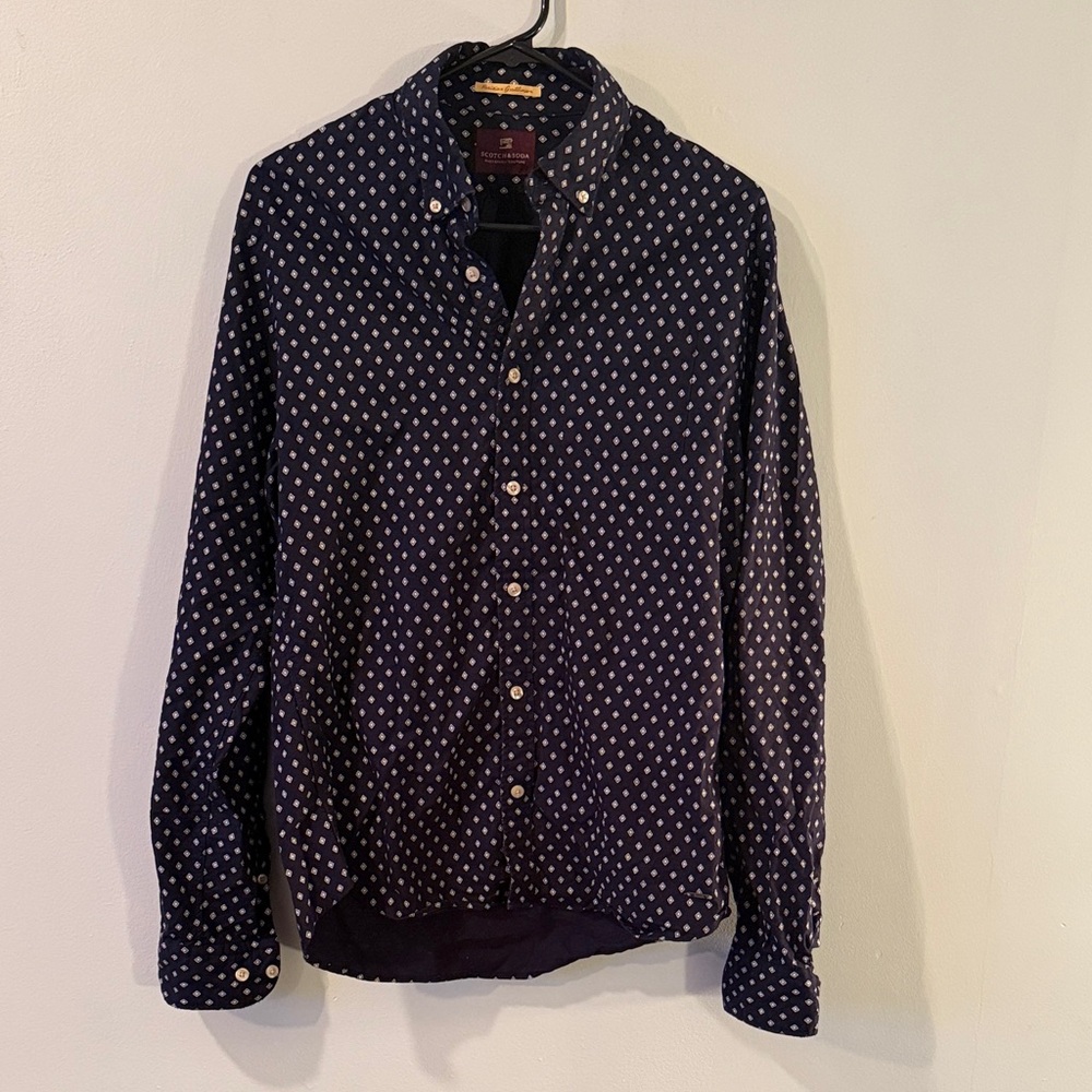 Scotch & Soda Navy Patterned Shirt